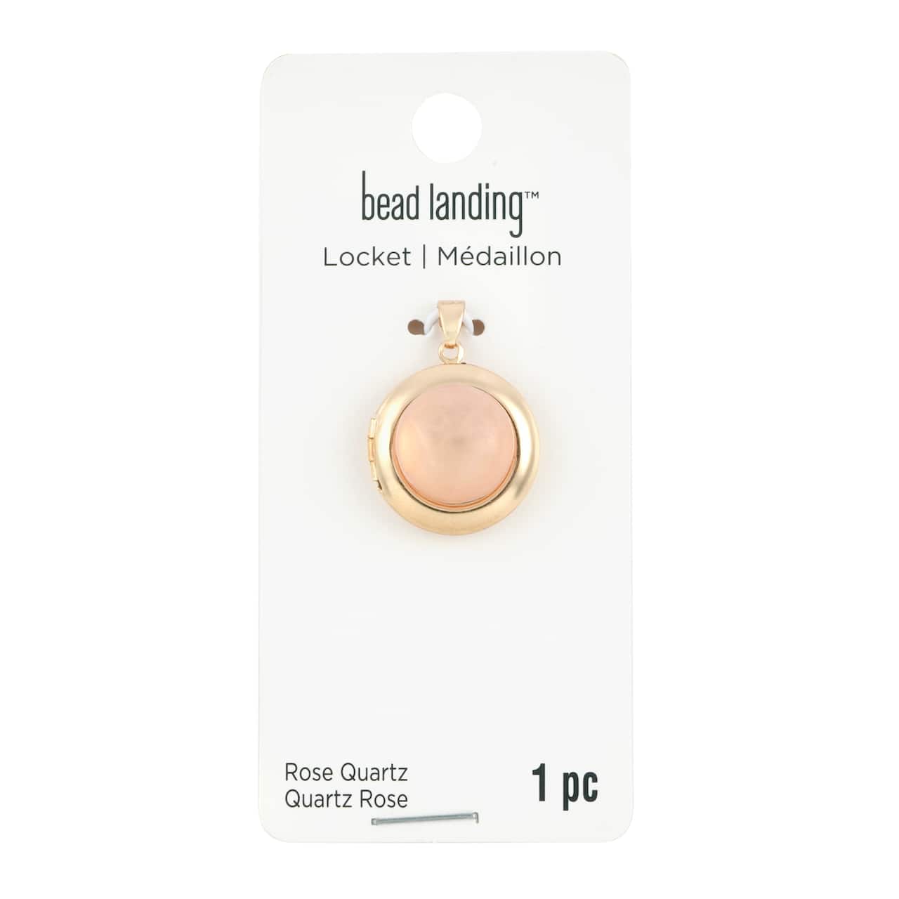 12 Pack: Pink Quartz & Gold Round Locket by Bead Landing™